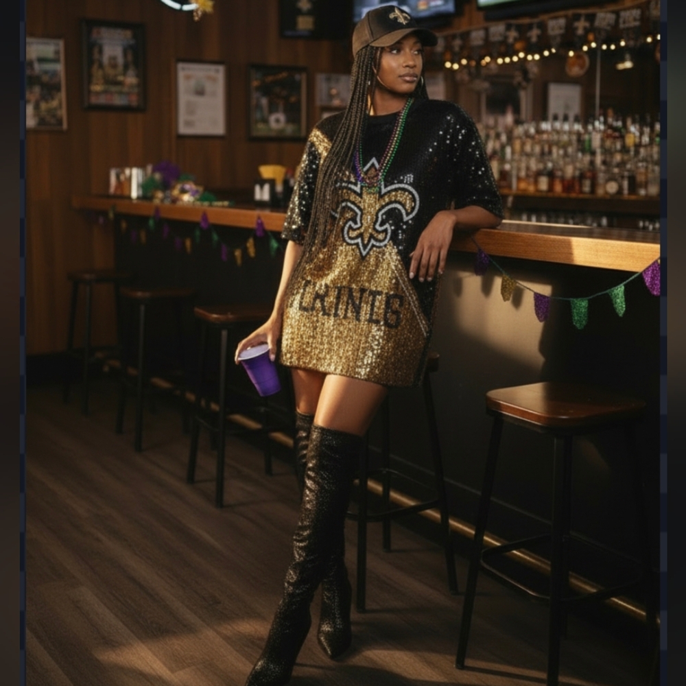 New Orleans Saints Sequence Dress